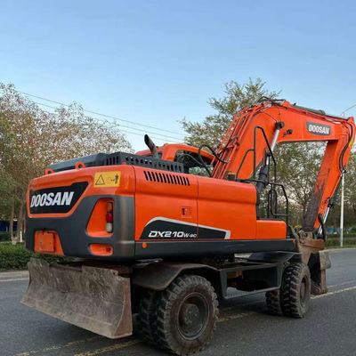 Doosan DX210W Escavatore a ruote usate Mini escavatori idraulici di seconda mano 20100 kg