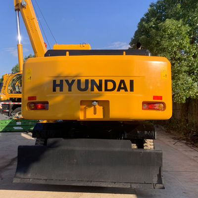 HYUNDAI 210W-7 Old Wheel Excavator, Used Construction Equipment 124KW Per l' estrazione mineraria