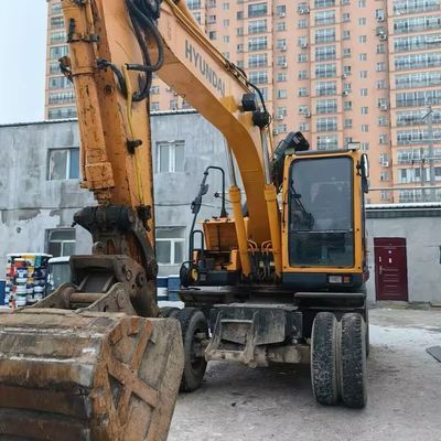 Hyundai 150w Used Wheel Excavator Heavy Duty Usato attrezzature per il movimento della terra