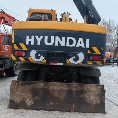 Hyundai 150w Used Wheel Excavator Heavy Duty Usato attrezzature per il movimento della terra