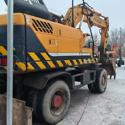 Hyundai 150w Used Wheel Excavator Heavy Duty Usato attrezzature per il movimento della terra