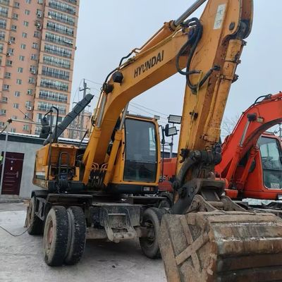Hyundai 150w Used Wheel Excavator Heavy Duty Usato attrezzature per il movimento della terra