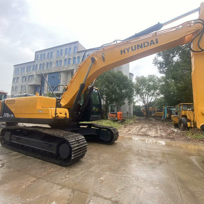 Costruzione vecchio escavatore Hyundai 220lc-9s giallo escavatore di seconda mano