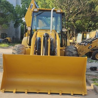 74.6kW JCB 4CX caricatore usato giallo 4378kg sollevamento di seconda mano retroescalatore caricatore ruota in movimento