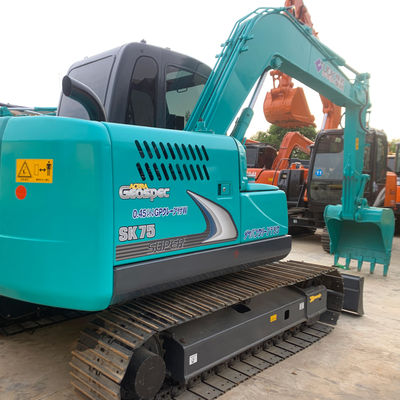 7000 kg Escavatore idraulico Kobleco Sk75 41kw Escavatore per la costruzione