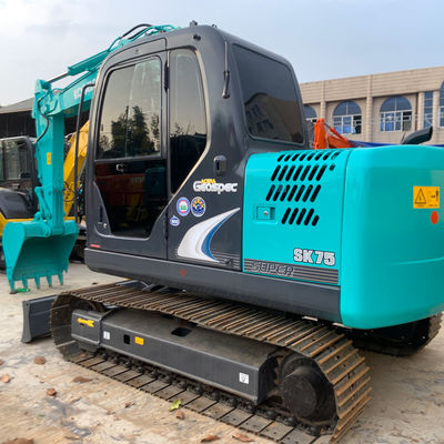 7000 kg Escavatore idraulico Kobleco Sk75 41kw Escavatore per la costruzione