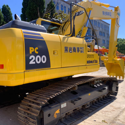 Usato Komatsu PC200 Excavator retroescavatore Macchine da costruzione di seconda mano raffreddamento idrico
