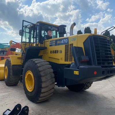 Lavori di costruzione utilizzati Komatsu WA470 caricatore 204kW raffreddamento ad acqua caricatori di seconda mano