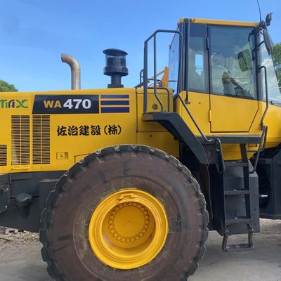 Lavori di costruzione utilizzati Komatsu WA470 caricatore 204kW raffreddamento ad acqua caricatori di seconda mano