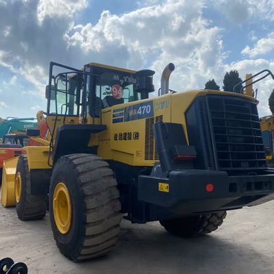 Lavori di costruzione utilizzati Komatsu WA470 caricatore 204kW raffreddamento ad acqua caricatori di seconda mano