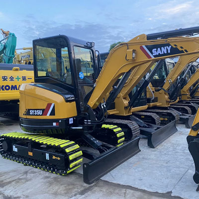 Terra in movimento utilizzato SANY 35U escavatore scavatore raffreddamento dell'acqua colore giallo